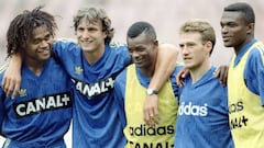 Christain Karembeu, David Ginola, Joselyn Angloma, Didier Deschamps y Marcel Desailly, con Francia.