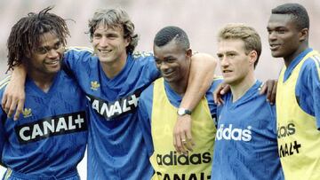 Christain Karembeu, David Ginola, Joselyn Angloma, Didier Deschamps y Marcel Desailly, con Francia.