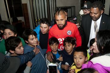 Santiago 30 Mayo 2017.
Arturo Vidal participa en actividad en el estadio que lleva su nombre.