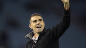 Garitano, durante un partido.