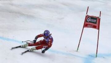 La italiana Daniela Merighetti durante el supergigante de la Copa del Mundo de Bad Kleinkirchheim, antes de que prueba fuera cancelada por el viento. 