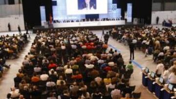 <b>PRECEDENTE. </b>Vista general de la pasada Asamblea General, que ya estuvo presidida por Florentino.