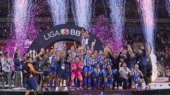 during the final second leg match between Monterrey and America as part of the Torneo Clausura 2024 Liga MX Femenil at BBVA Bancomer Stadium, on May 27, 2024 in Monterrey, Nuevo Leon, Mexico.
