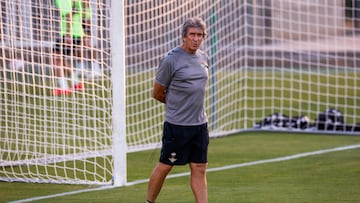 Manuel Pellegrini, en un entrenamiento.