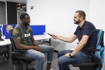 Draymond Green atiende al redactor de AS durante la entrevista.