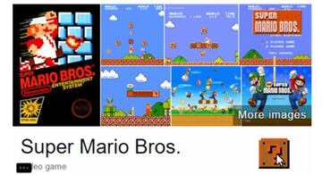 En la esquina inferior podéis ver el bloque interactivo de Mario Bros.