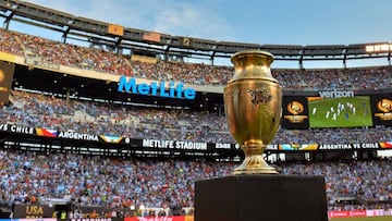 Photo before the match Argentina vs Chile corresponding to the Final of America Cup Centenary 2016, at MetLife Stadium.
 
 Foto previo al partido Argentina vs Chile cprresponidente a la Final de la Copa America Centenario USA 2016 en el Estadio MetLife , en la foto:Copa America Centenario
 
 
 26/06/2016/MEXSPORT/ISIPHOTOS.COM/JOHN TODD