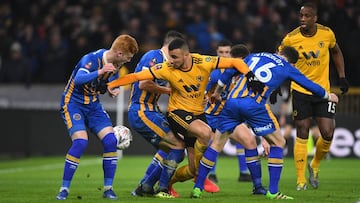 Wolves &ndash; Shrewsbury (3-2): resumen del partido