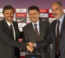 Luis Enrique firmó su contrato con el Barcelona