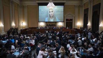 Ivanka Trump, former senior adviser to Donald Trump, displayed on a screen during a hearing of the Select Committee.