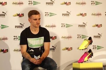 Griezmann appears at an event organised by boot sponsor Puma.