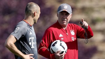 Robben y Ancelotti.