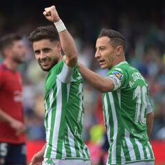 Guardado con discreta actuación en el Betis vs Osasuna