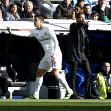 James no la pasó bien frente al Atlético de Madrid