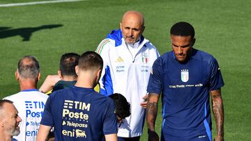 Spalletti, durante la concentración de Italia.