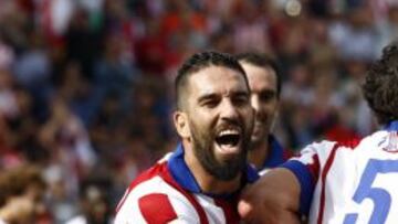 Arda Turan durante el partido ante el Espanyol