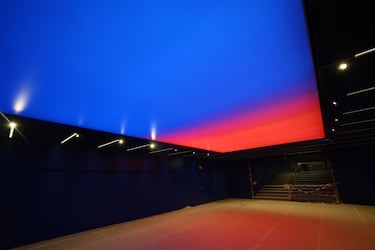 Vista general de una pasarela desde los vestuarios durante la visita