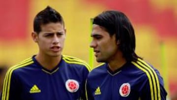 Falcao durante un entrenamiento de la selección de Colombia.