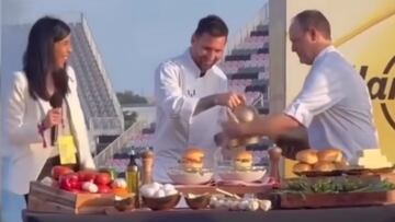 Messi se vistió de chef y preparó hamburguesas con su propia receta en Miami