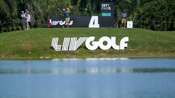 Imagen de un entrenamiento previo al LIV Golf de Miami.