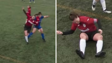 Una jugadora se disloca la rodilla en pleno partido y se la coloca ella misma...¡a golpes!