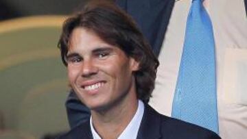 Rafa Nadal, en el palco del Bernabéu.