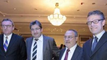 Santi Nolla (El Mundo Deportivo), Óscar Campilllo (Marca), Alfredo Relaño (AS) y Joan Vehils (Sport).