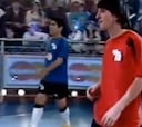 El cómico que perdió al fútbol-tenis contra Messi y Maradona