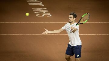Guido Pella entrena en San Juan.