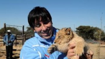 La selección uruguaya visitó una reserva de leones próxima a Kimberley