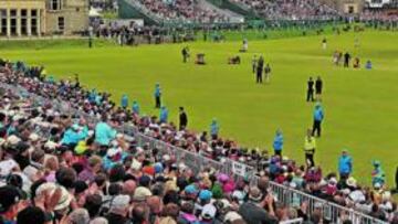 <b>AMBIENTAZO. </b>El Old Course de Saint Andrews vibró con la victoria del sudafricano, Louis Oosthuizen.