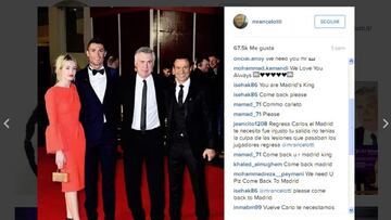 Los aficionados piden en las redes el regreso de Ancelotti