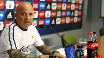 Buenos Aires, 01 Marzo 2018 Argentina
 Conferencia de Prensa de Jorge Sampaoli.
 
 Foto Ortiz Gustavo
 