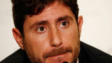 Soccer Football - Victor Sanchez del Amo Press Conference - Sol Melia Guadalmar Hotel, Malaga, Spain - January 15, 2020 Victor Sanchez del Amo during a press conference REUTERS/Jon Nazca