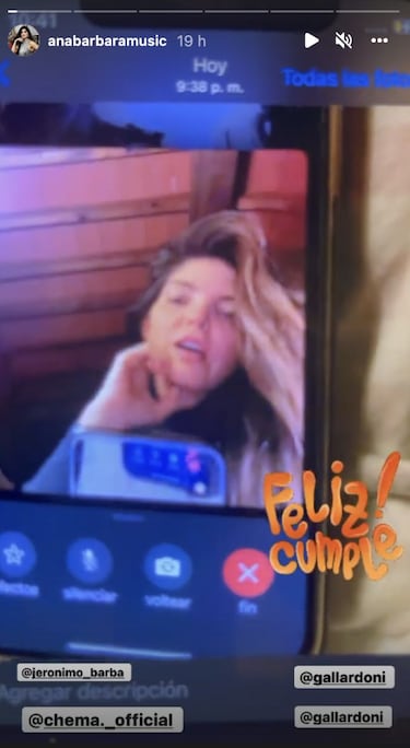 Ana Bárbara le canta “Las mañanitas” a su hijo por videollamada, tras dar positivo a Covid-19