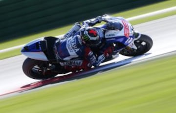 Jorge Lorenzo durante la sesión de clasificación del GP de San Marino