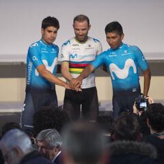 Nairo, Landa y Valverde, en la prelista de Movistar para el Tour