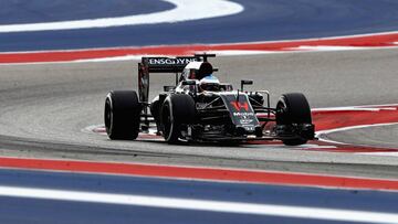 Fernando Alonso con el McLaren Honda en Austin.
