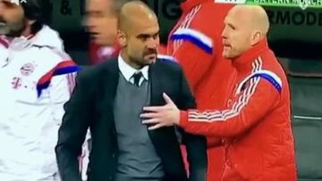 Tremendo enfado de Guardiola tras un penalti no señalado