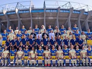 Players during the official photo of the America Mens and Womens Team in the Torneo Apertura 2023 of the Liga BBVA MX and Liga BBVA MX Femenil, at Azteca Stadium on September 28, 2023.
<br><br>
Jugadores y Jugadoras durante la foto oficial del Equipo America Varonil y Femenil en el Torneo Apertura 2023 de la Liga BBVA MX y Liga BBVA MX Femenil, en el Estadio Azteca el 28 de Septiembre de 2023.