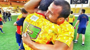 Espa&ntilde;a celebra la victoria ante Samoa y la clasificaci&oacute;n ol&iacute;mpica. 