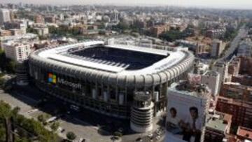 Recreaci&oacute;n de una te&oacute;rica fachada del Bernab&eacute;u.