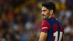 Barcelona's German midfielder #14 Ilkay Gundogan is pictured during the 58th Joan Gamper Trophy football match between FC Barcelona and Tottenham Hotspur FC at the Estadi Olimpic Lluis Companys in Barcelona on August 8, 2023. (Photo by Pau BARRENA / AFP)