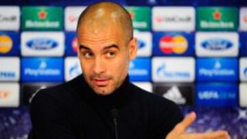 Josep Guardiola, en rueda de prensa.