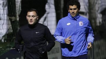 08/11/16 DEPORTIVO DE LA CORUÑA ENTRENAMIENTO LUCAS PEREZ CORRIENDO EN ABEGONDO LESION