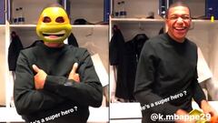 Neymar se ríe y bromea con la "Tortuga Ninja" Mbappé