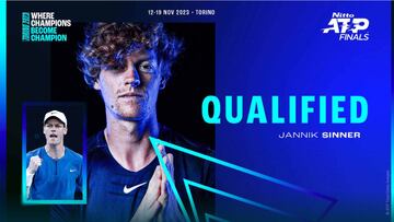 Jannik Sinner, clasificado para las ATP Finals.