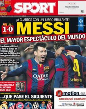 Portadas de la prensa deportiva