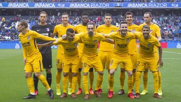 El once del Atl&eacute;tico en formaci&oacute;n