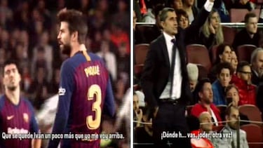 La acalorada discusión entre Valverde y Piqué ante el Betis